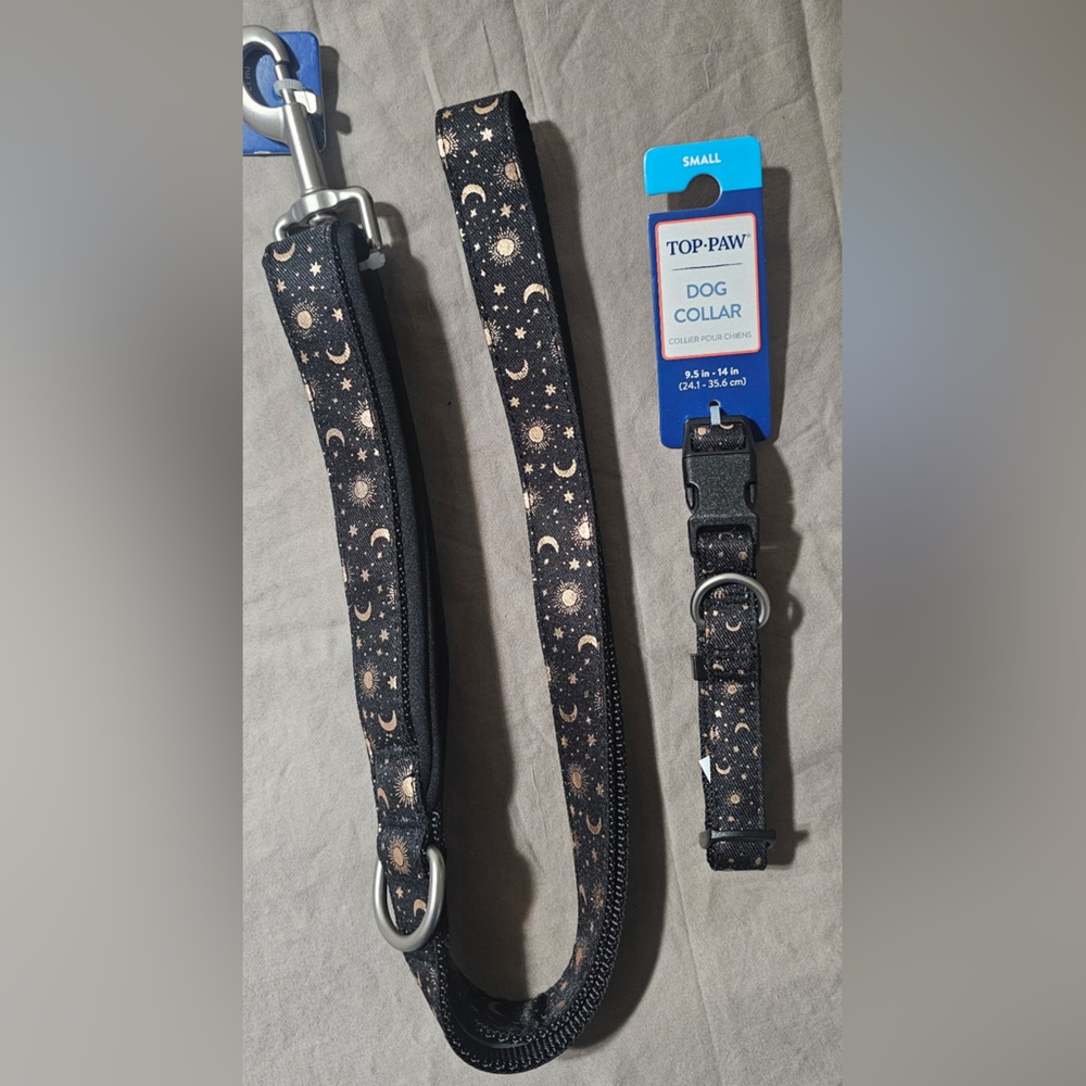Top Paw Celestial Dog Collar (S) and Matching Leash - Picture 2 of 7